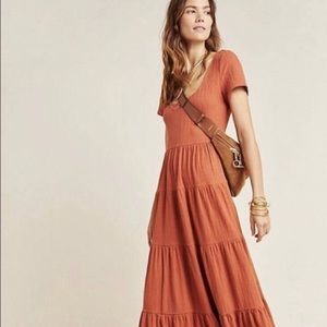 Anthropologie Maeve Gillian Tiered Maxi Dress